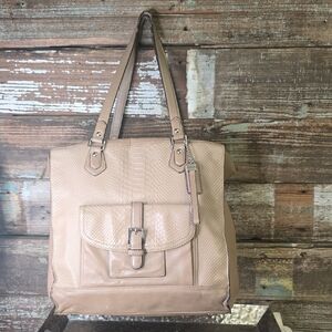 Coach Charlie Embossed Python Leather Tote. Model # F287239